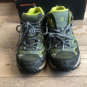 Merrell kids hiking boots - Moab 2 Mid Waterproof green / SZ 1M